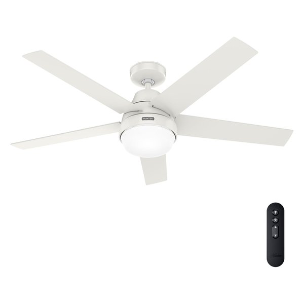 Hunter Aerodyne 52-inch smart ceiling fan in fresh white