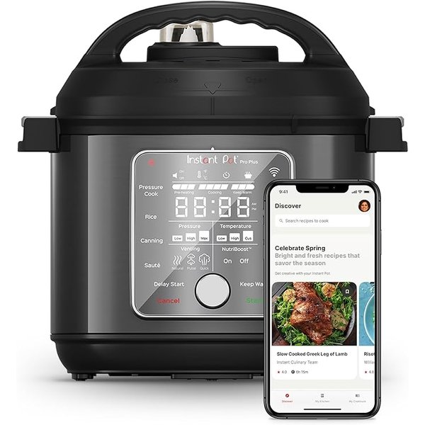 Instant Pot Pro Plus Wi-Fi Smart 10-in-1 pressure cooker with app control